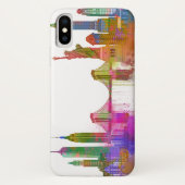 New York Skyline - Regenboog Case-Mate iPhone Case (Achterkant)