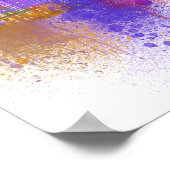 New York Skyline - Regenboog Poster (Hoek)