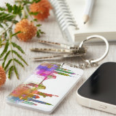 New York Skyline - Regenboog Sleutelhanger (Voorkant Rechts)