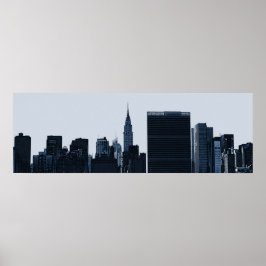 New York Skyline Silhouette Poster
