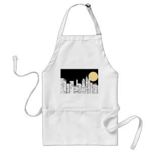 New York Skyline Silhouette Standaard Schort