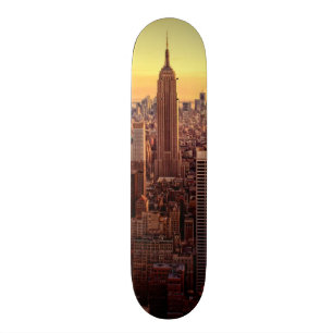 New York skyline stad met Empire State Skateboard
