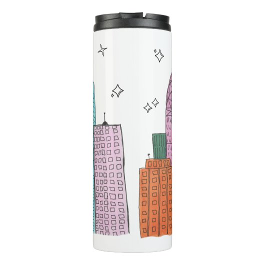 New York Skyline Thermische Mok (Achterkant)