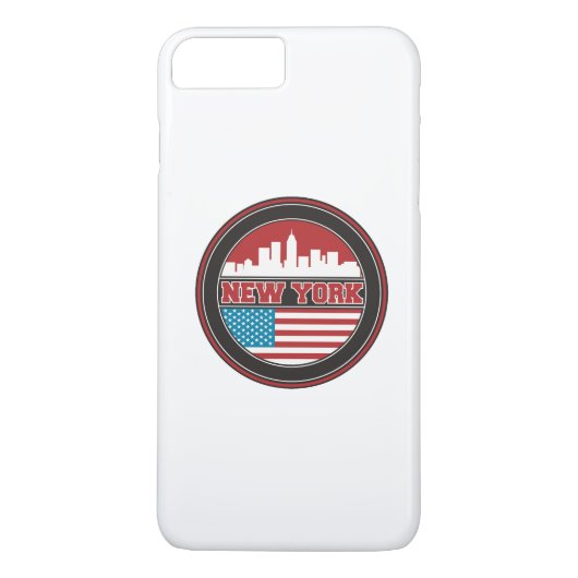 New York Skyline | Verenigde Staten-vlag Case-Mate iPhone Case (Achterkant)