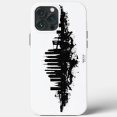 New York Skyline Waterverf Black en White Case-Mate iPhone Case (Achterkant)