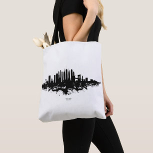 New York Skyline Waterverf Black en White Draagtas