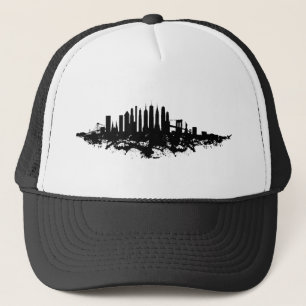 New York Skyline Waterverf Black en White Trucker Pet