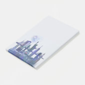 New York Skyline - Waterverf Blue Post-it® Notes (Schuin)