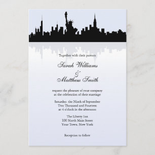New York Skyline Wedding Invitations Kaart