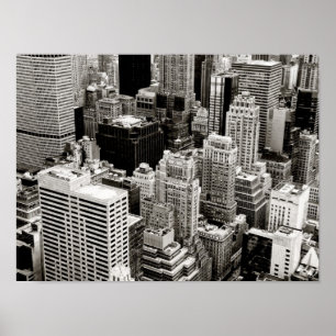 New York Skyscrapers van boven Poster
