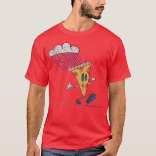 New York Slice 2020 Retro Pizza Cartoon Walking 11 T-shirt