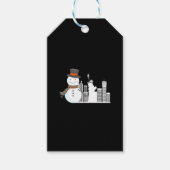 New York Snowman Cadeaulabel (Voorkant)