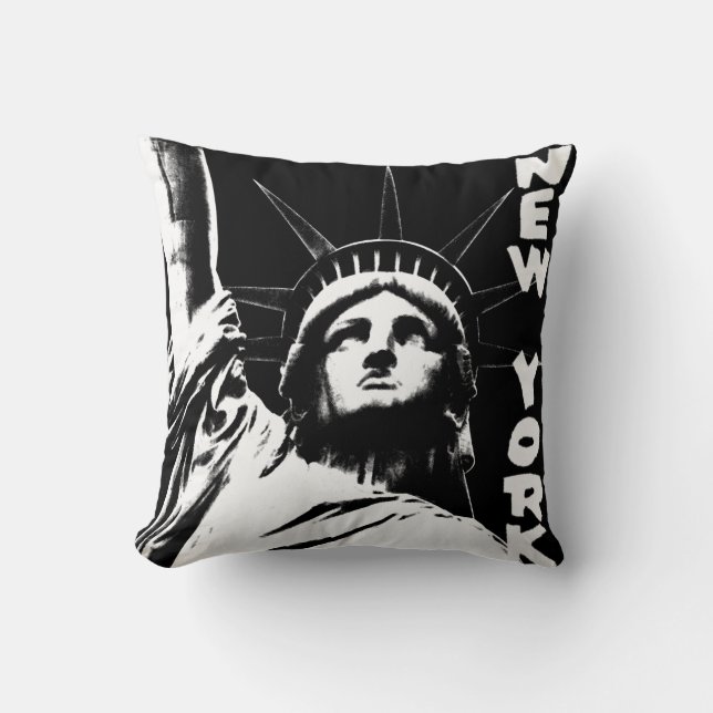 New York Souvenir NY Statue de la Liberté Coussin (Recto)
