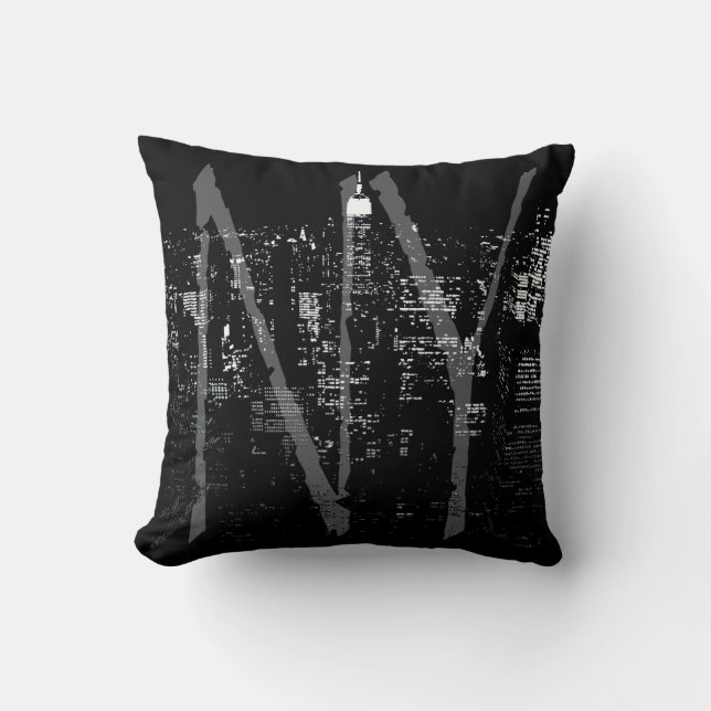 New York Souvenir Pillow NY Cityscape Pillow Kussen (Voorkant)