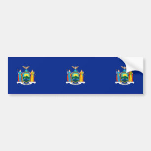 New York State Flag Design Bumpersticker