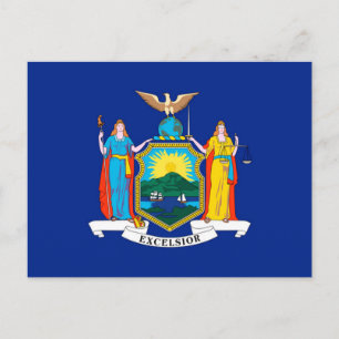 New York State Flag Design Decor Briefkaart