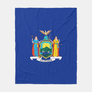 New York State Flag Design Fleece Deken