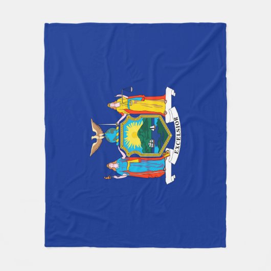 New York State Flag Design Fleece Deken (Voorkant)