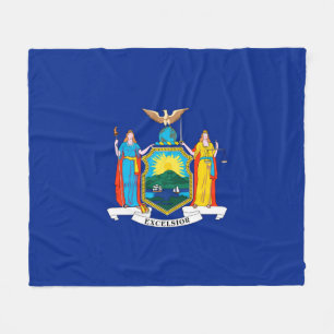 New York State Flag Design Fleece Deken