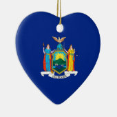 New York State Flag Design Keramisch Ornament (Rechts)