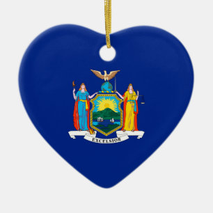 New York State Flag Design Keramisch Ornament