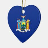 New York State Flag Design Keramisch Ornament (Links)