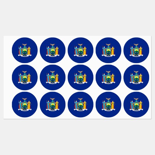 New York State Flag Design Labels (Vel)