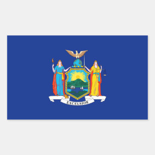 New York State Flag Design Rechthoekige Sticker
