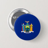 New York State Flag Design Ronde Button 5,7 Cm (Voorkant /achterkant)