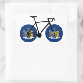 New York State Flag Fietsen Rechthoekige Sticker (Tas)