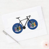 New York State Flag Fietsen Rechthoekige Sticker (Envelop)