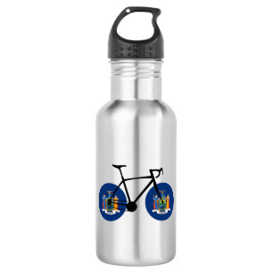 New York State Flag Fietsen Waterfles