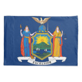 New York State Flag Print Patriottisch Kussensloop (Achterkant)