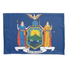 New York State Flag Print Patriottisch Kussensloop