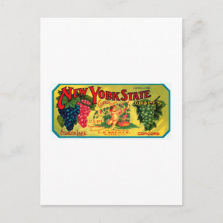 New York State Grapes Briefkaart