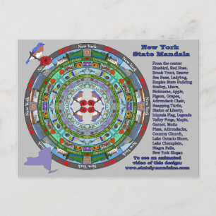 New York State Mandala Briefkaart