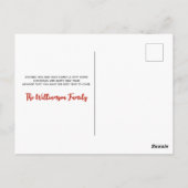 New York State Merry Christmas Retro gepersonalise Briefkaart (Achterkant)