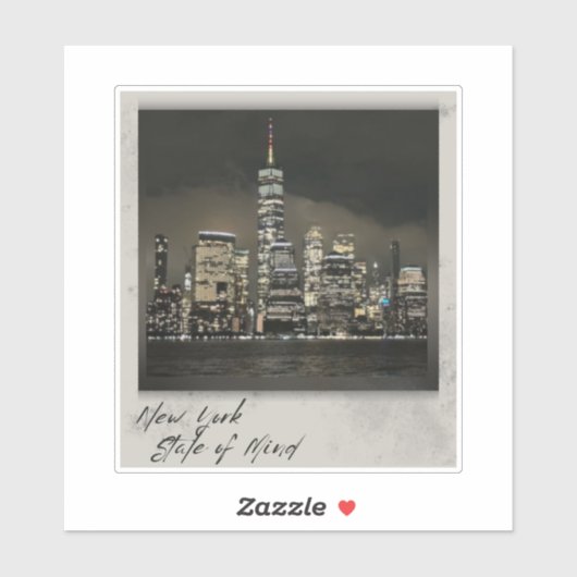 New York State of Mind, City Lights vinyl Sticker (Feuille)