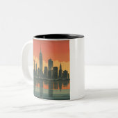 New York State of Mind - Retro Skyline Mug (Devant gauche)
