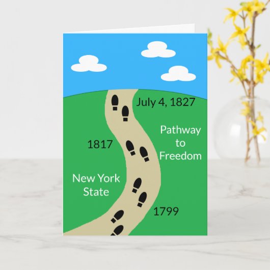 New York State - Pathway to Freedom: Blank Kaart (Gele Bloem)