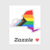 New York State Pride LGBTQ Progress Pride Sticker (Vel)