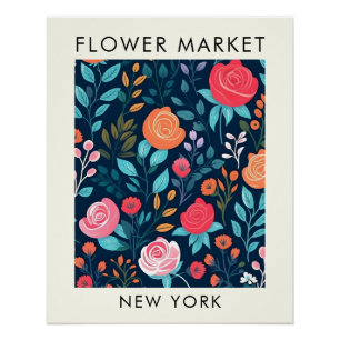 New York State Rozen Bloemenmarkt Perfect Poster