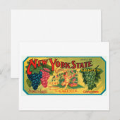 New York State Seneca Lake Grapes Crate La Briefkaart (Voorkant / Achterkant)