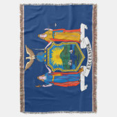 New York State Vlag Print Patriottisch Deken (Voorkant Verticaal)