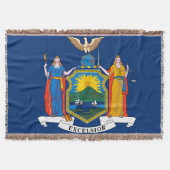 New York State Vlag Print Patriottisch Deken (Voorkant)