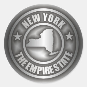 "New York Steel"-Stickers Ronde Sticker