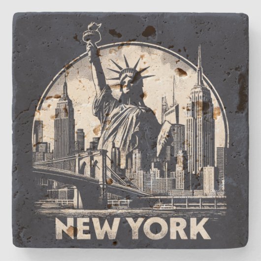 New York Stenen Onderzetter (Voorkant)
