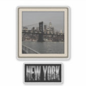 New York Sticker Pack Polaroid Skyline Vinyl decal (Devant)