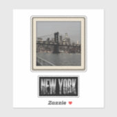 New York Sticker Pack Polaroid Skyline Vinyl decal (Feuille)