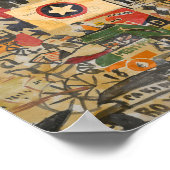 New York Street Scene | Joaquín Torres-García Poster (Hoek)